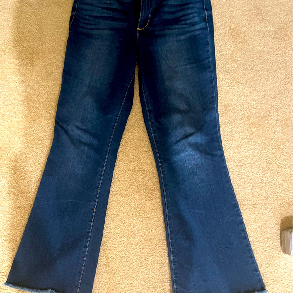 High rise crop jeans